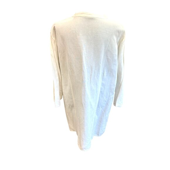 Lane Bryant Linen White Button Shirt Dress Relaxed Minimalist Lagenlook 26/28 - Picture 4 of 10